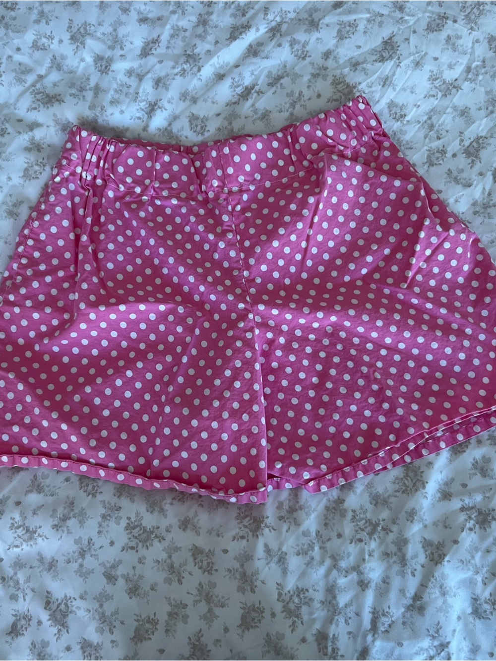 Pink and White Polka Dot Shorts